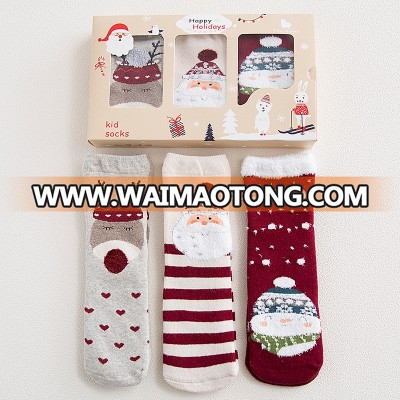 BX-TS004 baby christmas socks baby knee high socks baby cartoon socks